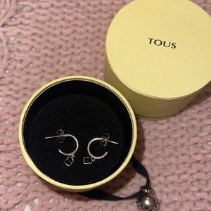 Tous Onix Bear Black Earrings